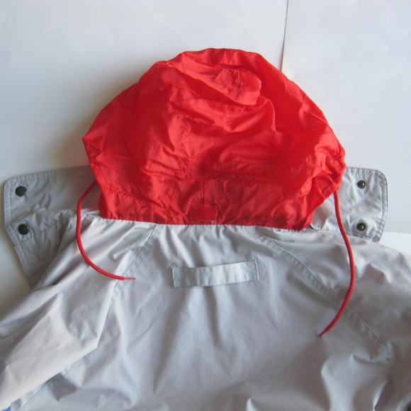 Vintage 90s hidden hood sleeve stripe coat - Picture 5 of 7